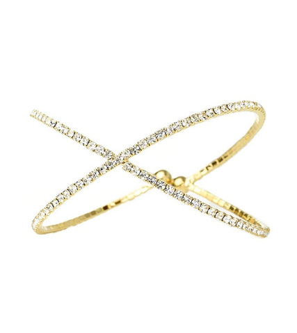 Gold tone "X" Bracelet